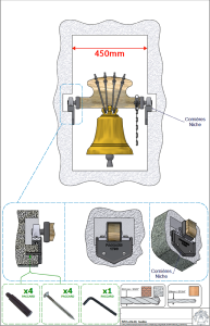 Cloche  Tradition  style "lancé" personnalisable (maison,chapelle)